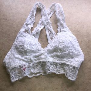 White lace bralette